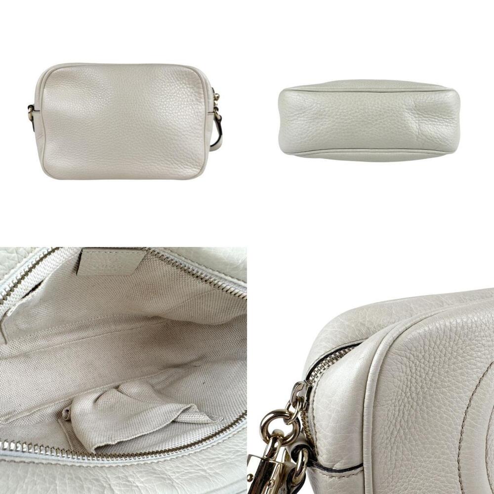 GUCCI White Leather Shoulder Bag - Picture 3 of 5